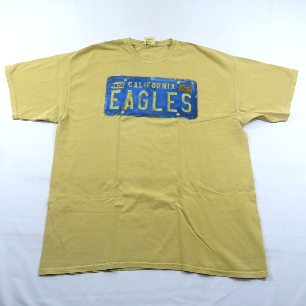 Eagles 2013 Concert T-shirt License Plate Yellow Blue Sz 2XL